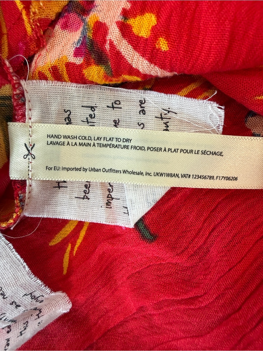 New! Free People FP One Aloha Printed Wide-Leg Pants Red Size S 25799 - Picture 14 of 16